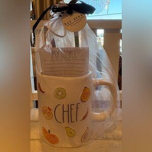 Rae Dunn White Chef Mug with Fruit Designs